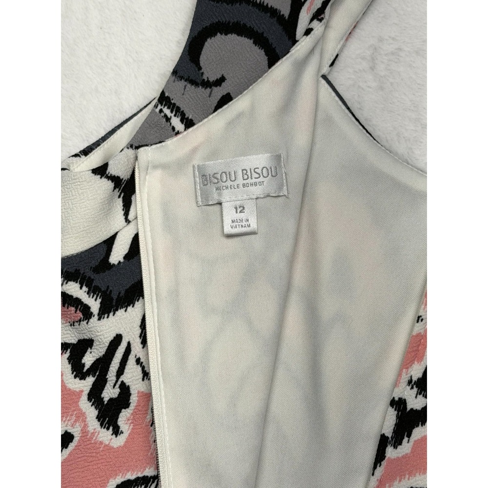 Bisou Bisou Michele Bohbot Floral Choker Dress Women's Size 12 Stretch - Picture 7 of 9